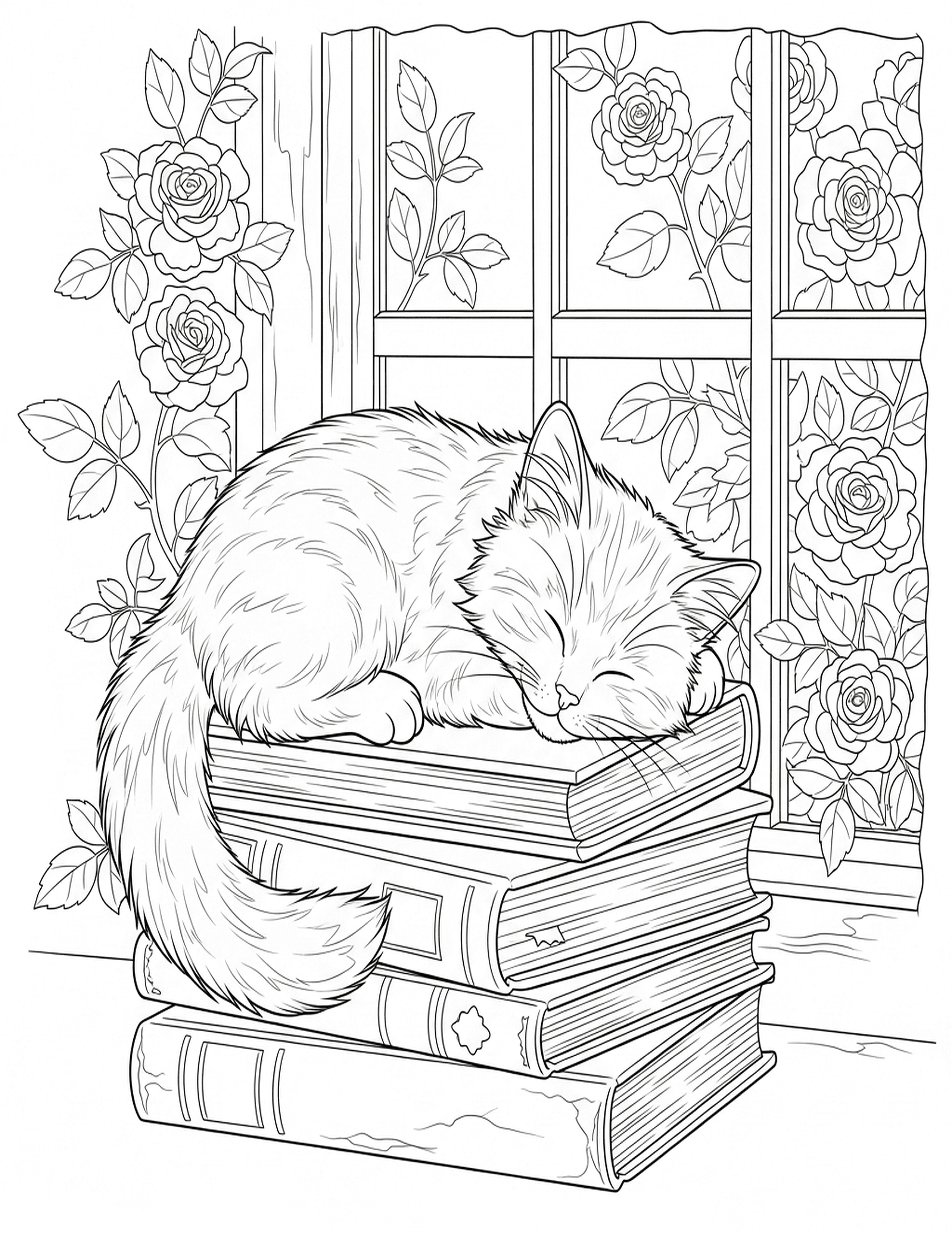 Kitten on Books
