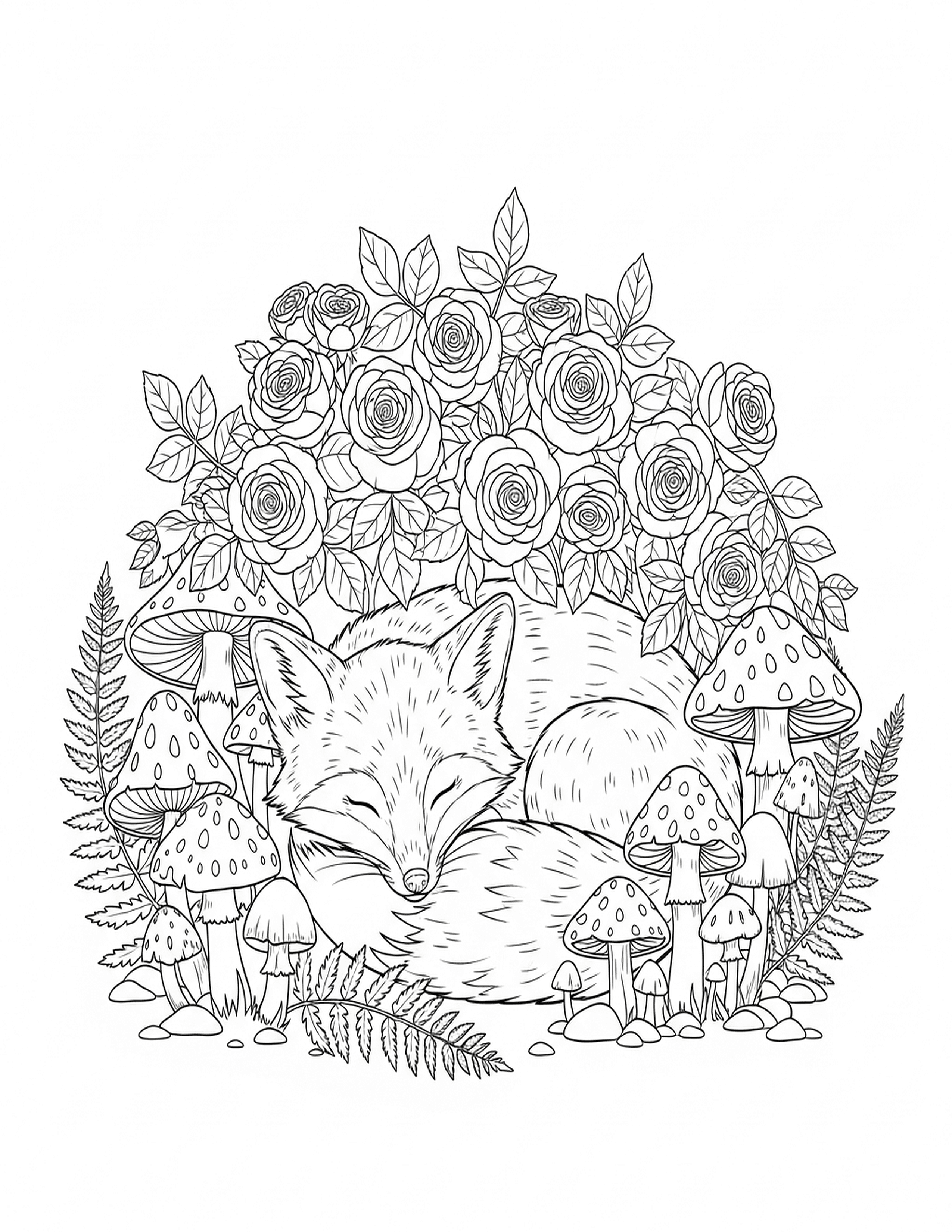 Fox Under Roses