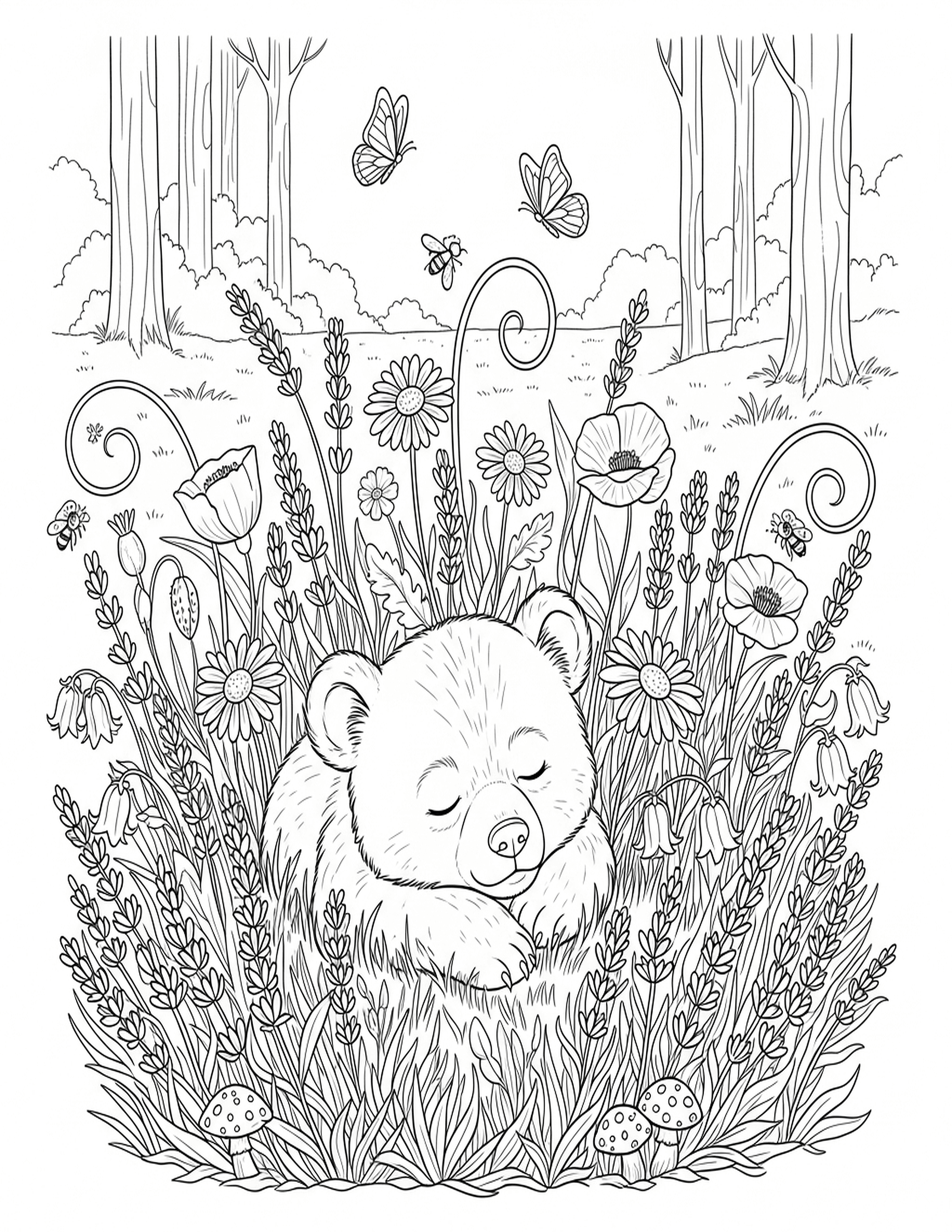Bear Cub & Lavender