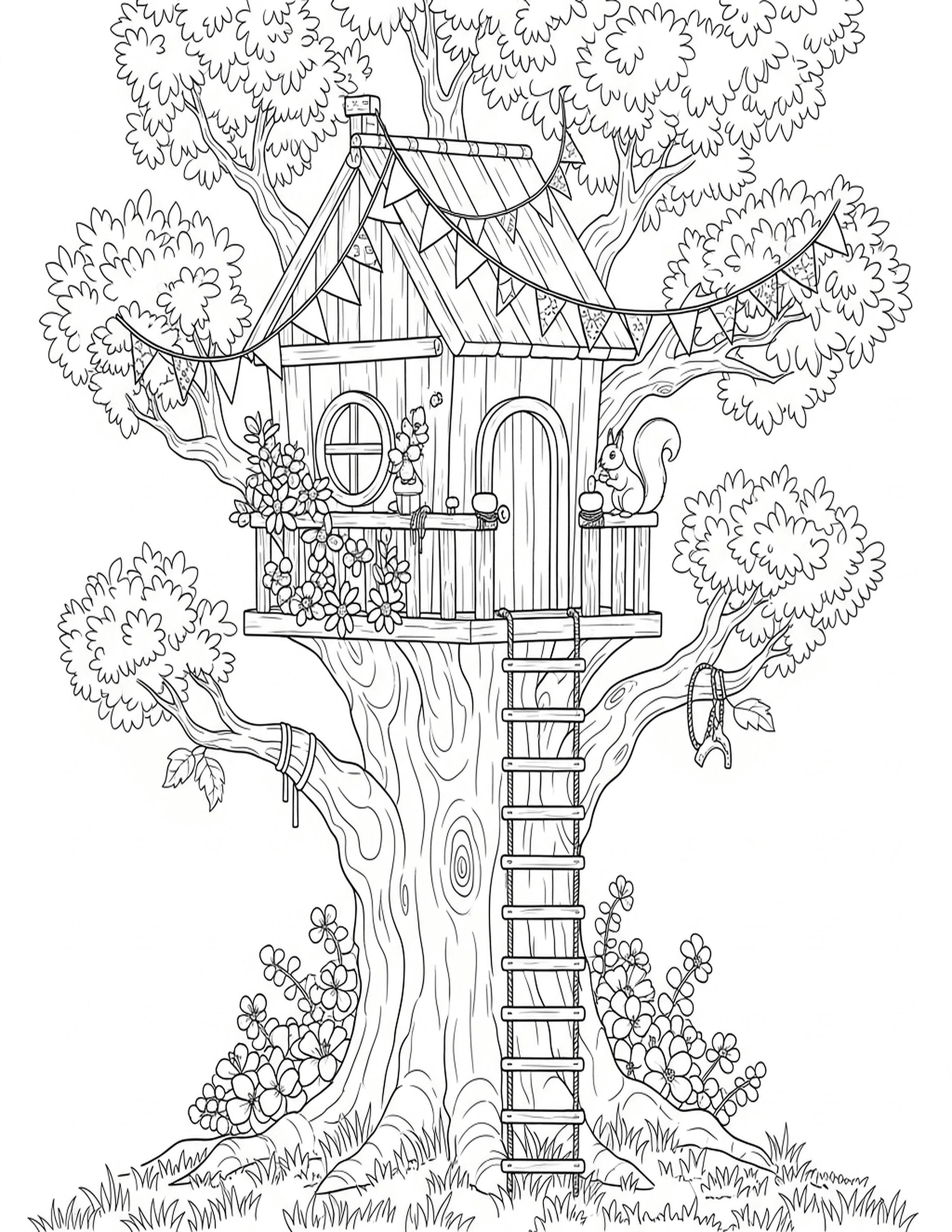 Treehouse & Squirrel